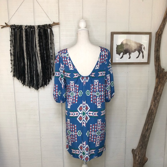 Maude multi-colored western print tunic dress - Picture 5 of 8